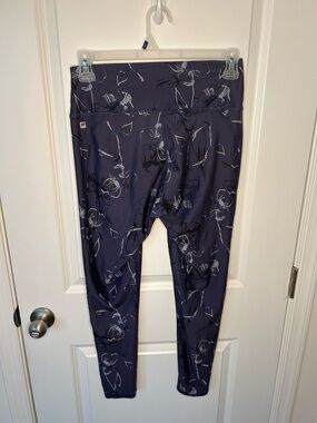 Fabletics Purple and White Floral Performance Leggings